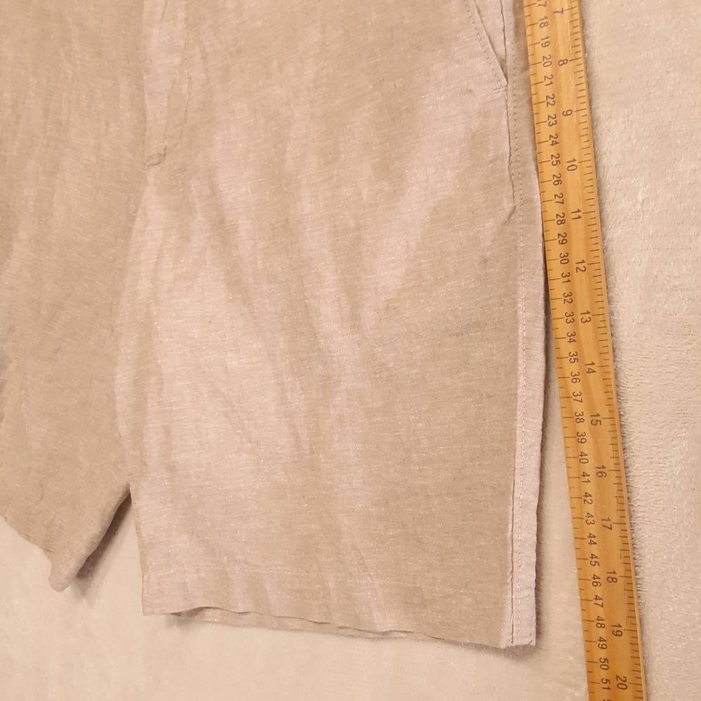 Banana Republic Mens Aiden Chino Shorts Sz.33/Beige Cotton Linen 8" Inseam - Picture 6 of 8